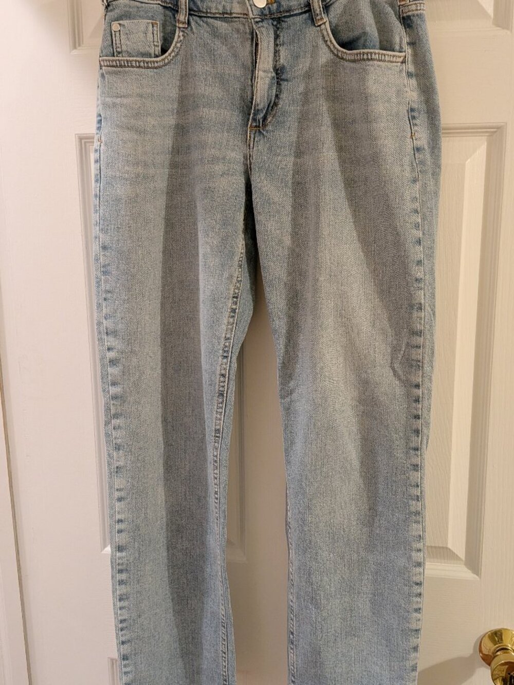 Pilcro Anthropologie Baggy Slim Boyfriend High-Rise Relaxed Jeans Light Wash 26